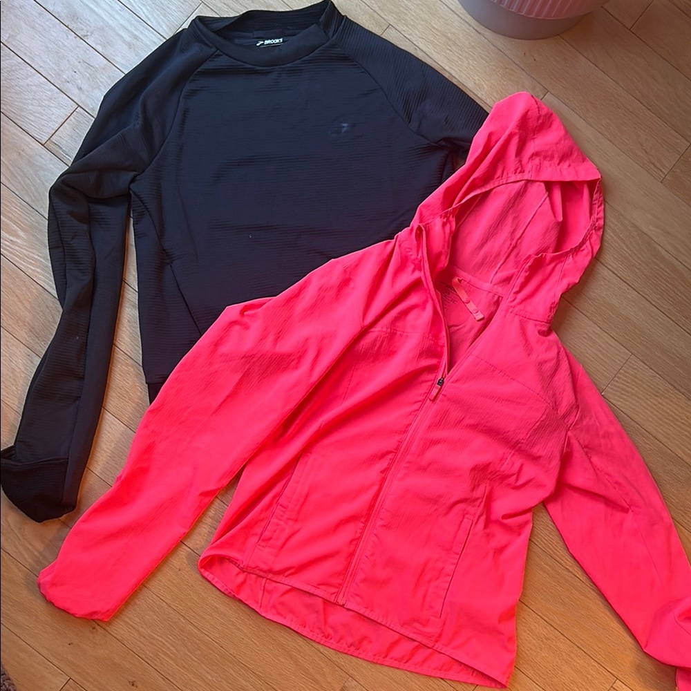 Brooks Running Jacket and Crew Sweater